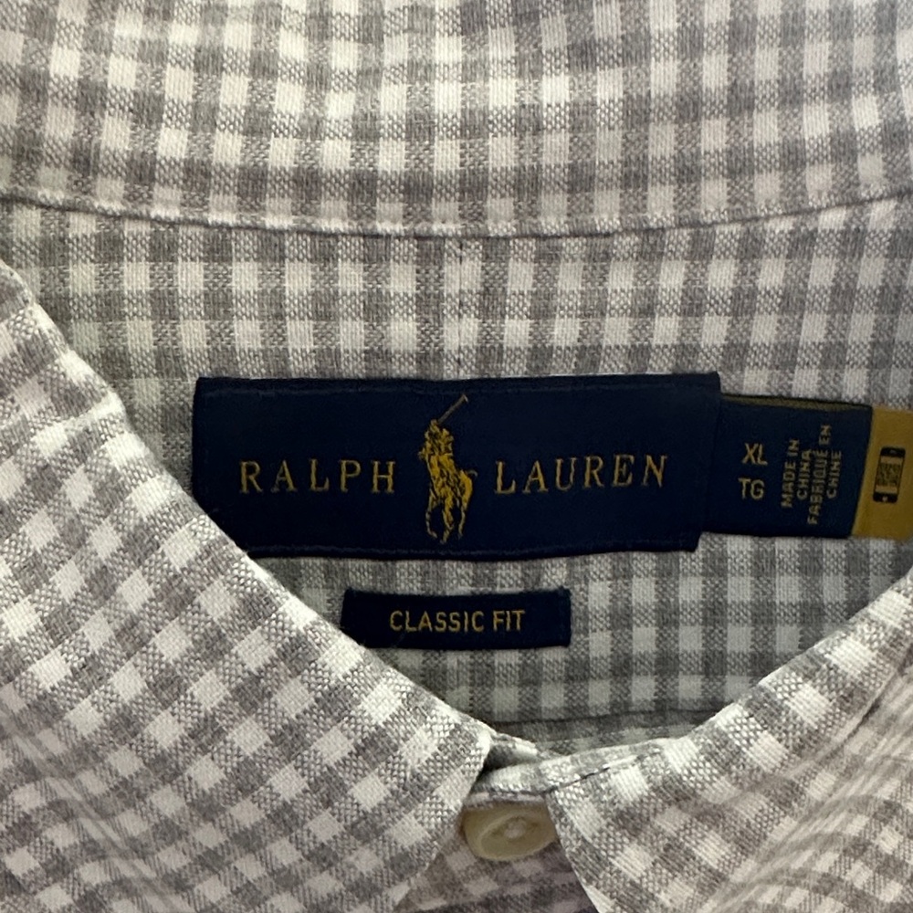 Ralph Lauren Men's Gray Plaid Shirt